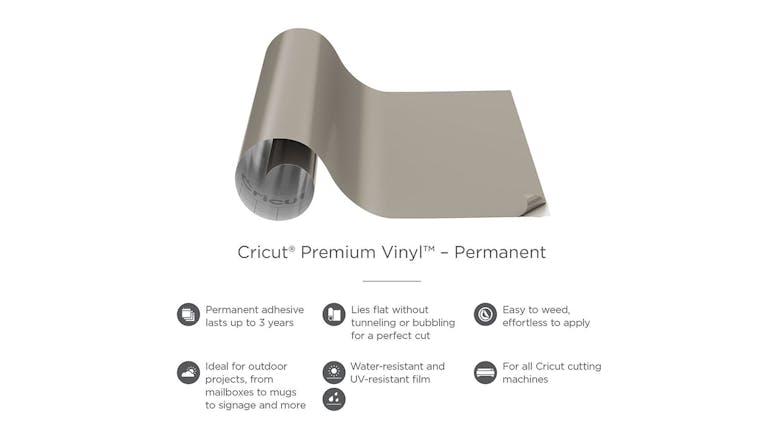 Cricut Permanent Premium Vinyl 12" x 48" - Silver
