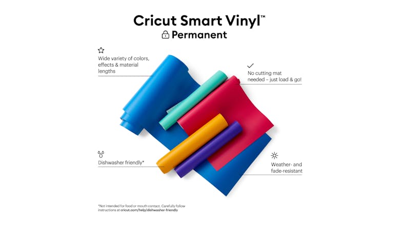 Cricut Permanent Smart Vinyl 13" x 3ft - Aqua (1 Roll)