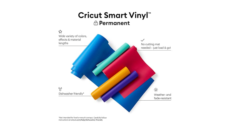 Cricut Permanent Smart Vinyl 13" x 3ft - Red (1 Roll)