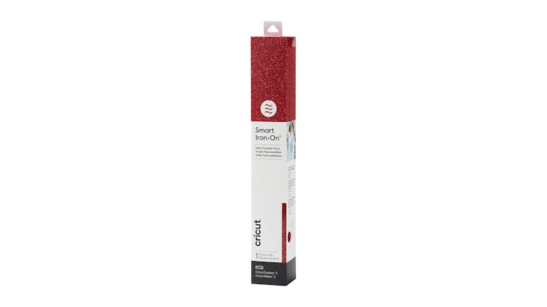 Cricut Smart Iron-On 13" x 3ft - Glitter Red (1 Roll)