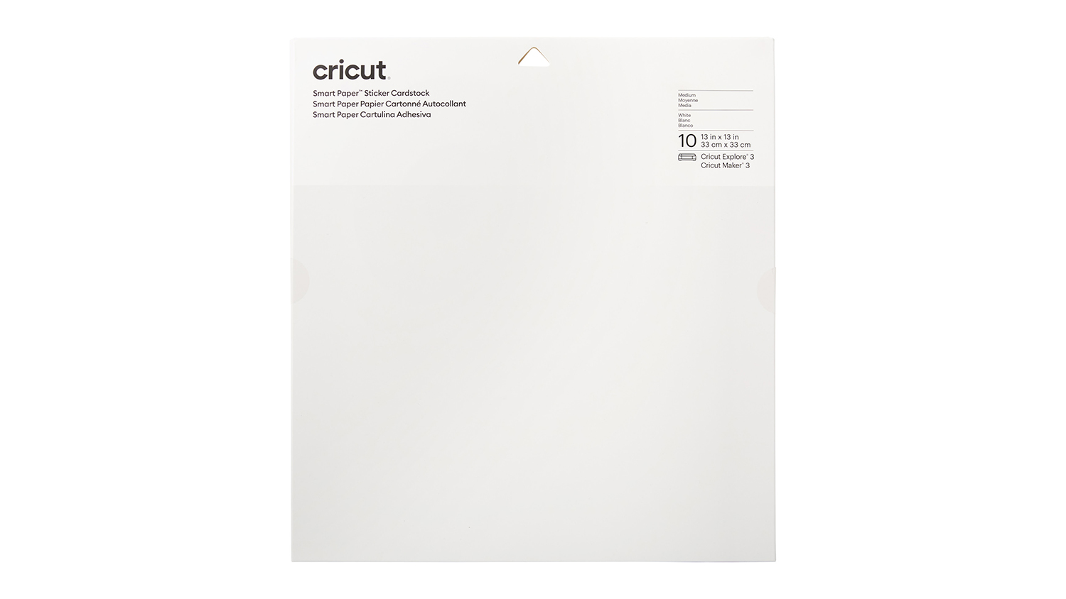 Cricut Smart Paper Sticker Cardstock 13" x 13" - White (10 Sheets)