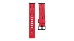 Swifty Watch Leather Strap for Fitbit Versa 3 & Sense - Red (Large)