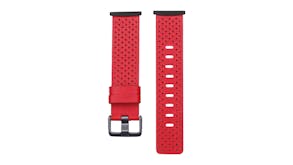 Swifty Watch Leather Strap for Fitbit Versa 3 & Sense - Red (Small)