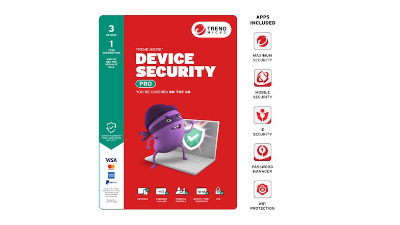 Trend Micro Device Security Pro - 3 Devices 1 Year