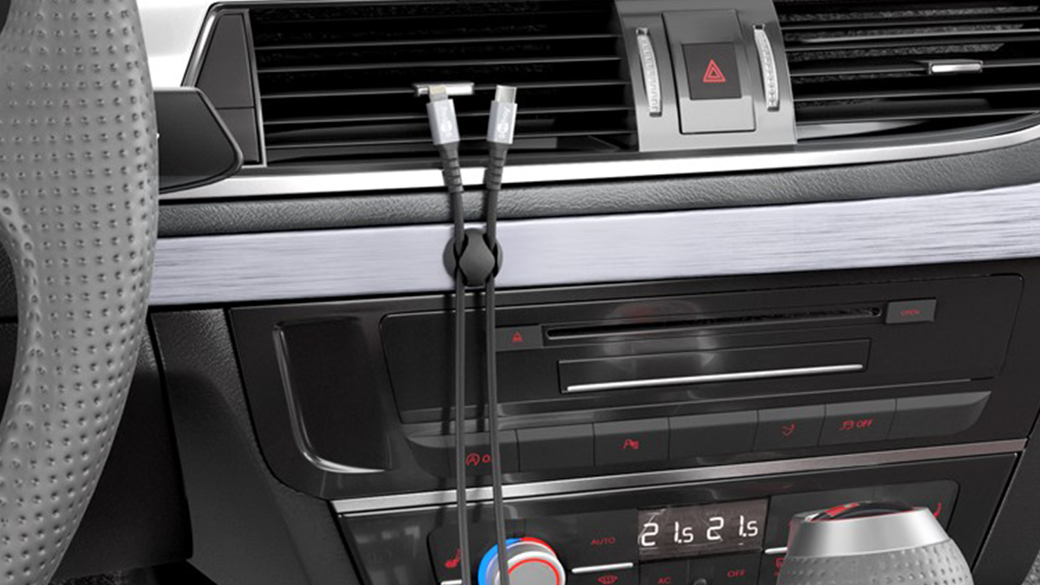 Goobay Cable Management 2 Slots Mini - Black (6 Piece Set)