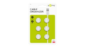 Goobay Cable Management 2 Slots Mini - White (6 Piece Set)