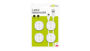 Goobay Cable Management 3 Slots - White (4 Piece Set)