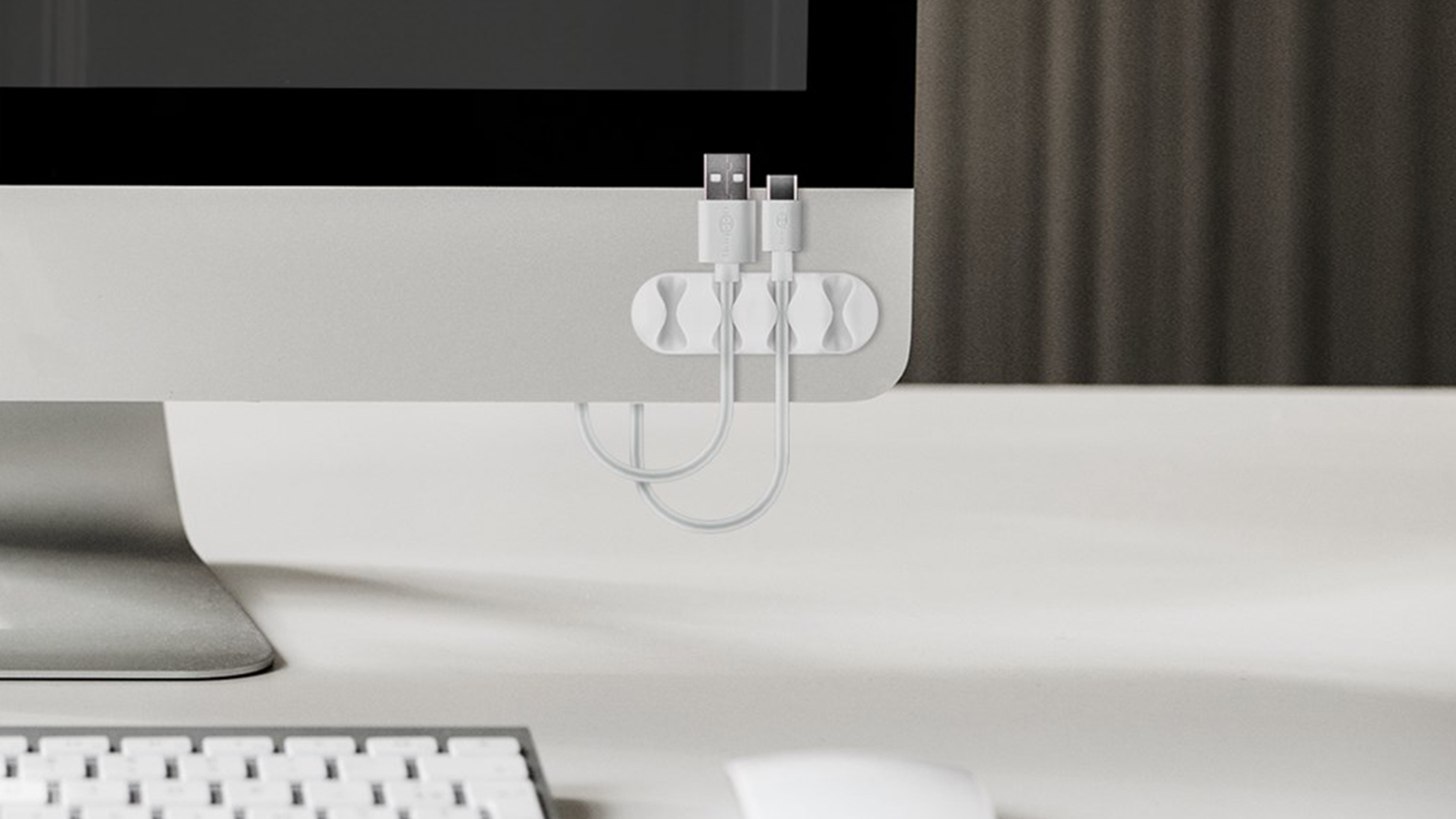 Goobay Cable Management 4 Slots - White (2 Piece Set)