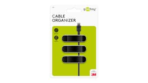 Goobay Cable Management Clip 3 Slots - Black (3 Piece Set)