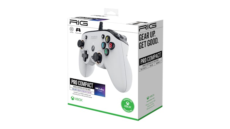 RIG Nacon Pro Compact Controller for Xbox One & Series X/S - White