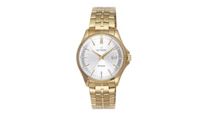 Olympic Timekeeper Series Gents Watch 42mm - Gold Stainless Steel with White Dial