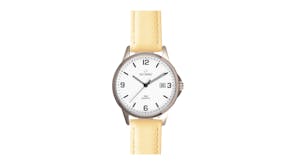 Olympic Titanium Watch 37mm - Apricot Leather with White Dial