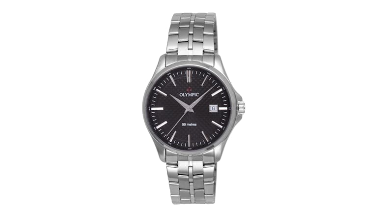 Olympic Timekeeper Series Gents Watch 42mm - Stainless Steel with Black Dial