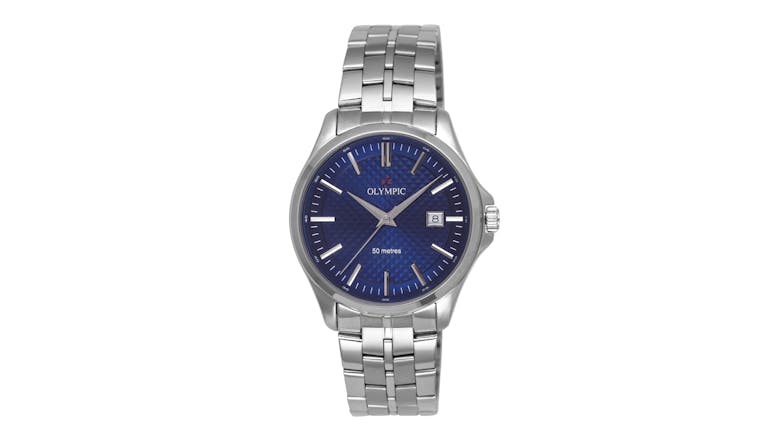 Olympic Timekeeper Series Gents Watch 42mm - Stainless Steel with Blue Dial