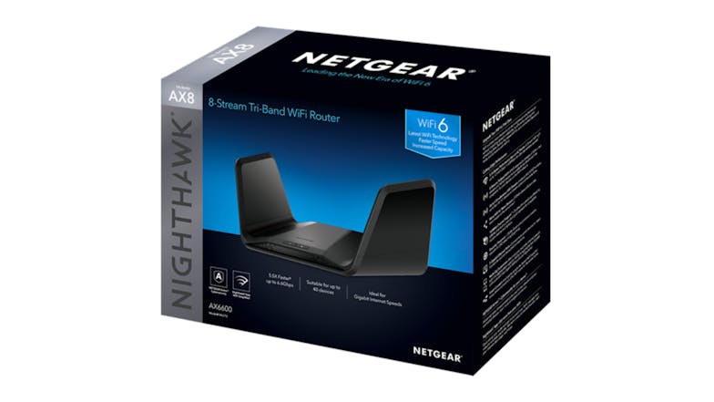 Netgear RAX70 Nighthawk AX6600 AX8 8-Stream Tri-band Wi-Fi 6 Router