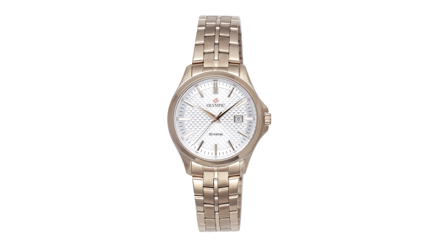 Olympic Timekeeper Series Ladies Watch 32mm - Champagne Stainless Steel with White Dial