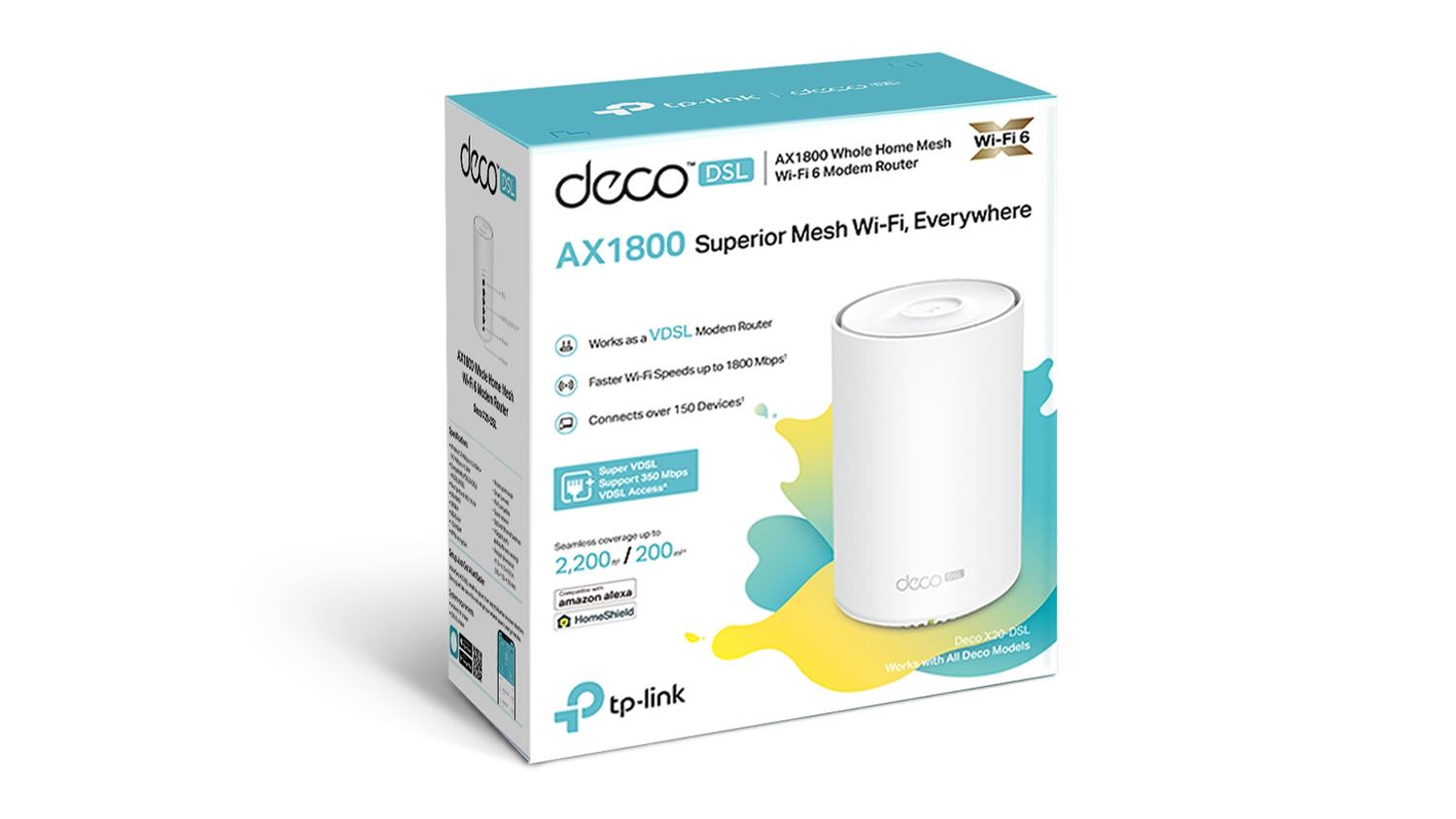TPLink Deco X20DSL AX1800 DualBand Mesh WiFi 6 Router Harvey Norman New Zealand