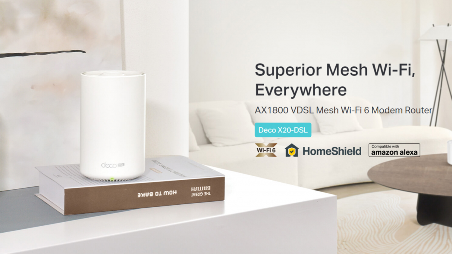 TPLink Deco X20DSL AX1800 DualBand Mesh WiFi 6 Router Harvey Norman New Zealand