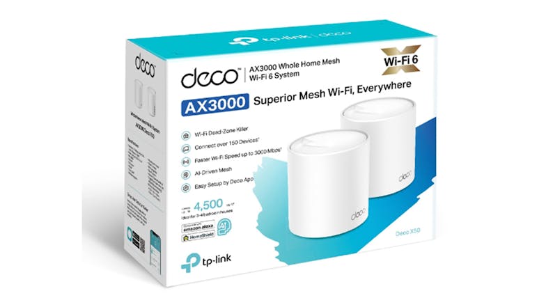 TP-Link Deco X50 AX3000 Whole Home Mesh Wi-Fi System - 2 Pack