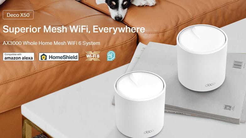 TP-Link Deco X50 AX3000 Whole Home Mesh Wi-Fi System - 2 Pack