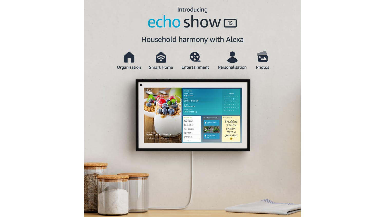 Echo Show 15 Full HD 15.6 Smart Display with Alexa