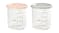 Beaba Tritan Food Jars 2 x 240ml - Pink/Grey