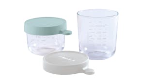 Beaba Glass Jar 150ml & 250ml Twin Pack - Grey & Green