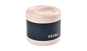 Beaba Stainless Steel Food Container 500ml - Light Pink/Night Blue