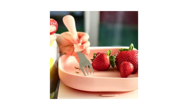 Beaba Silicone Suction Meal Set (4 Piece) - Pink