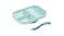 Beaba Silicone Suction Divided Plate & Spoon - Blue