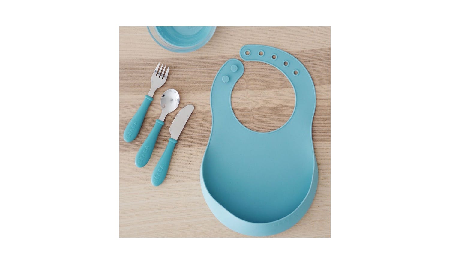 Beaba Silicone Bib - Airy Green