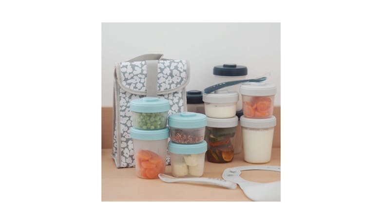 Beaba Stackable Food Jars Meal Set- Storm (2x90ml, 4x150ml & 6x250ml)
