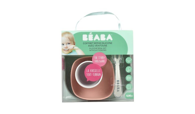 Beaba Silicone Suction Meal Set - Eucalyptus