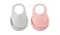 Beaba Silicone Bib 2 Pack - Pink & Grey