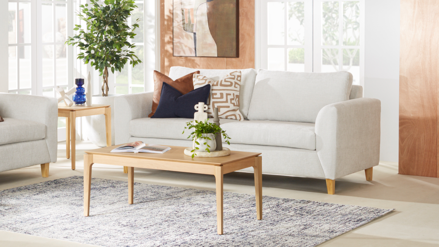 Nusa 3 Seater Fabric Sofa