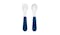 OXO Tot On-the-Go Plastic Fork & Spoon Set with Travel Case - Navy