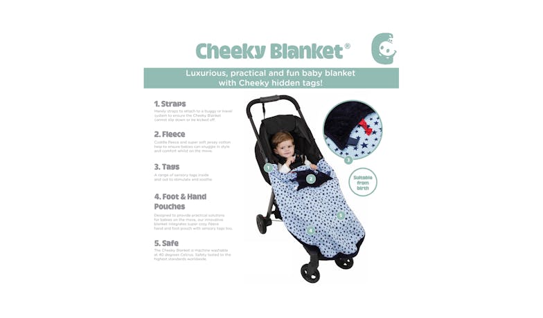 Cheeky Chompers Baby Travel Blanket - Botanical Bloom