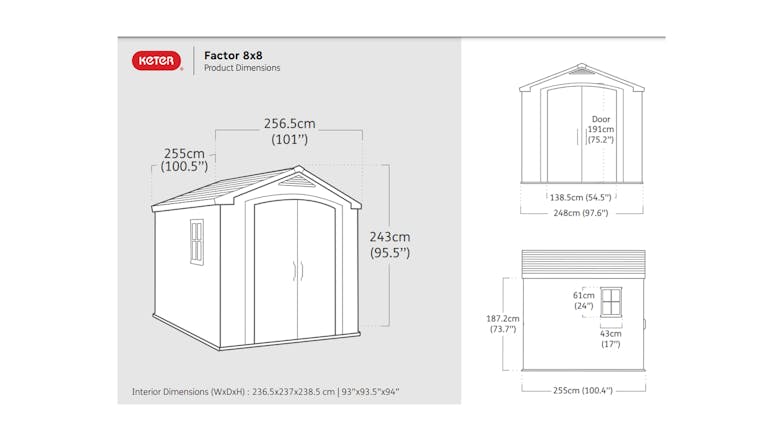 Keter Factor 8x8 Garden Shed