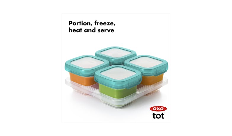 OXO Tot 6oz Baby Blocks Plastic Freezer Storage Containers