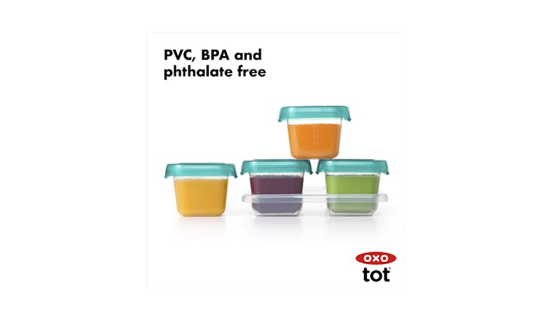 OXO Tot 6oz Baby Blocks Plastic Freezer Storage Containers