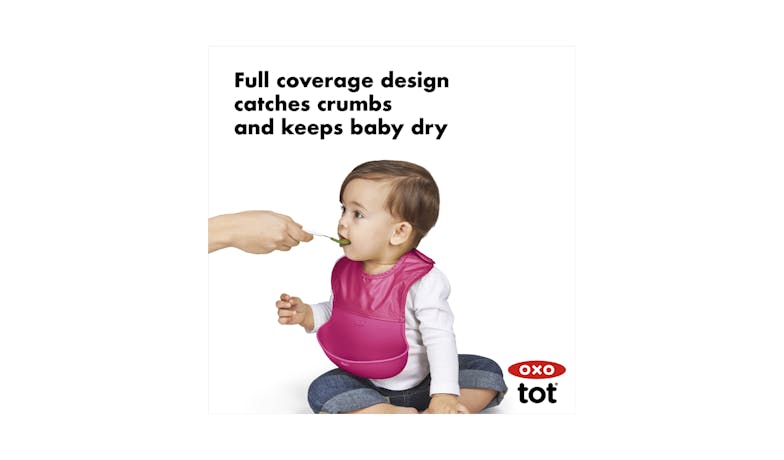 OXO Tot Roll-Up Bib - Grey