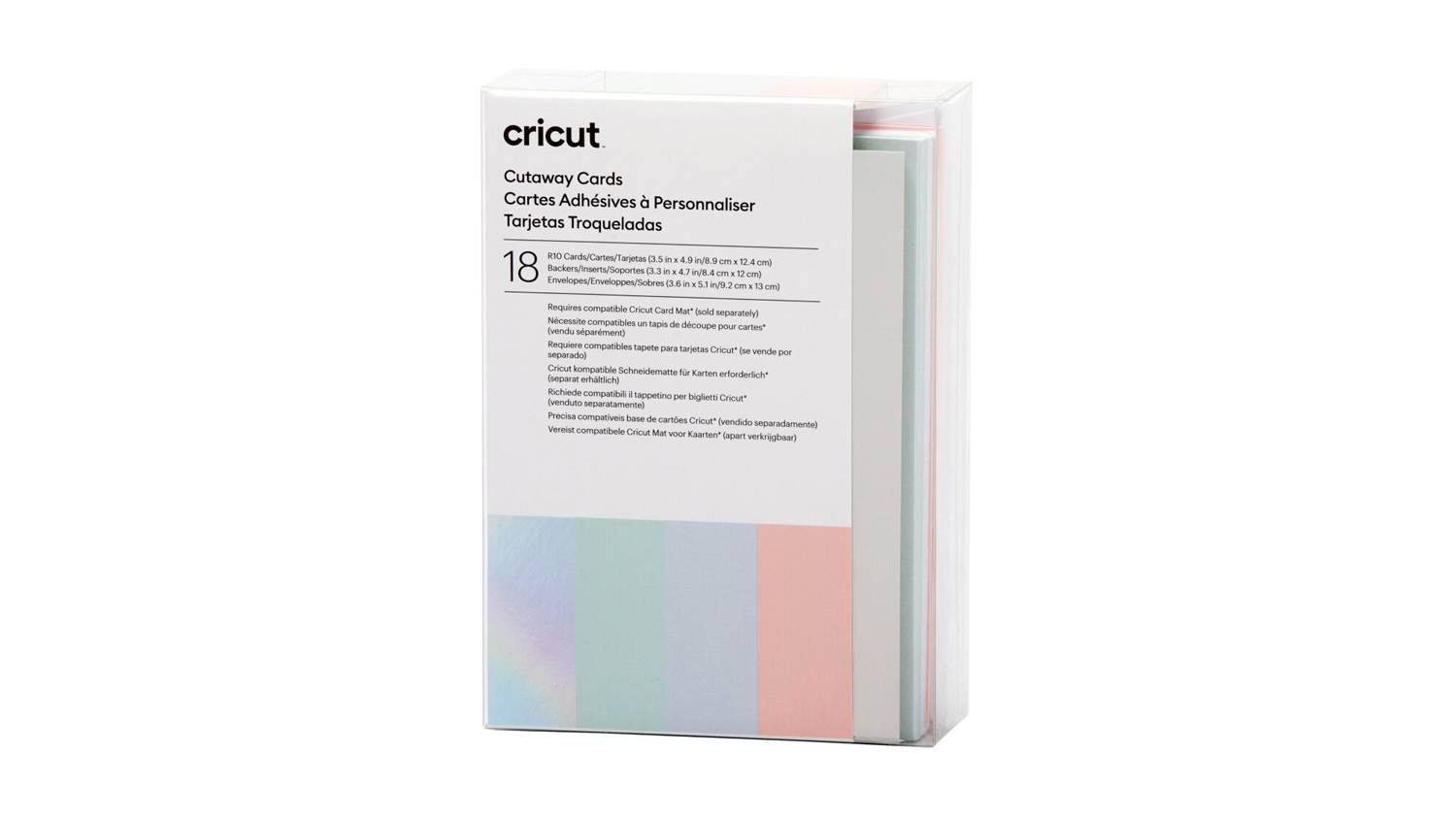 Cricut Cutaway Cards - Pastel Sampler R10 (18 Cards)
