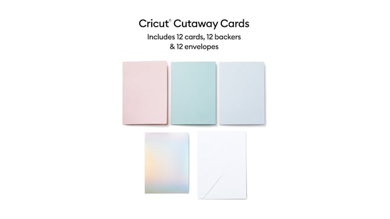 Cricut Cutaway Cards - Pastel Sampler R40 (12 Cards)