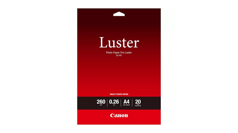 Canon Luster A4 260gsm Photo Paper - 20 Sheets