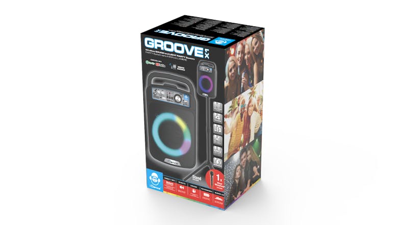 iDance GrooveX1 Portable Bluetooth Party Speaker with Mic