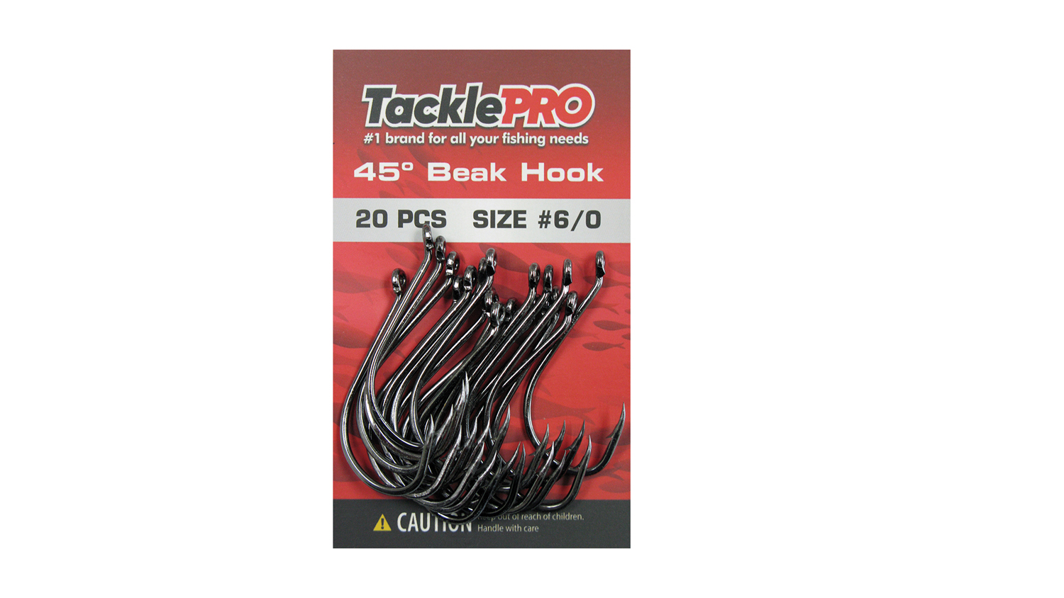 TacklePro 45deg Beak Hook #6/0 - 20 Piece