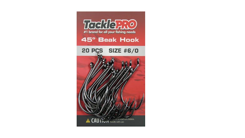 TacklePro 45deg Beak Hook #6/0 - 20 Piece