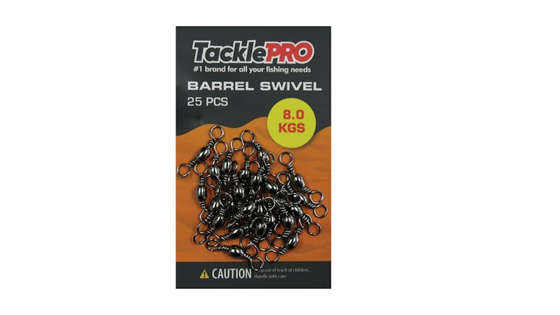 TacklePro Barrel Swivel 8.0kg - 25 Piece