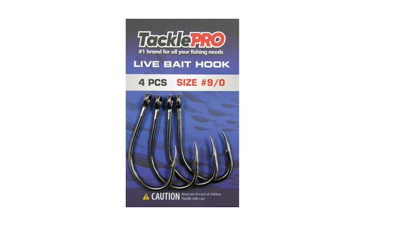 TacklePro Live Bait Hook #9/0 - 4 Piece