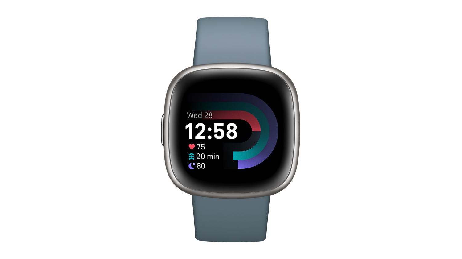 Fitbit Versa 4 - Waterfall Blue/Platinum | Harvey Norman New Zealand